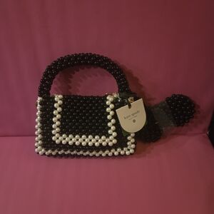 Kate Spade Black and White Beaded Handbag